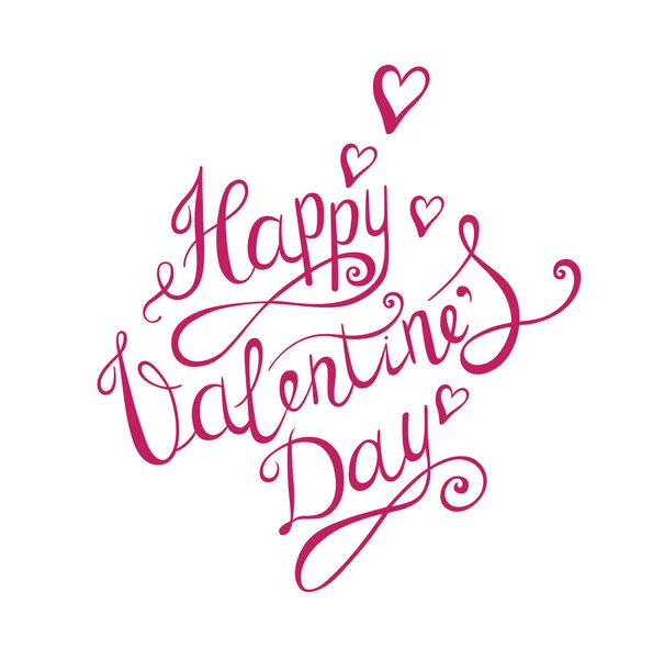 Valentines day background. Hand Drawing Vector Lettering design. — Stock Vector