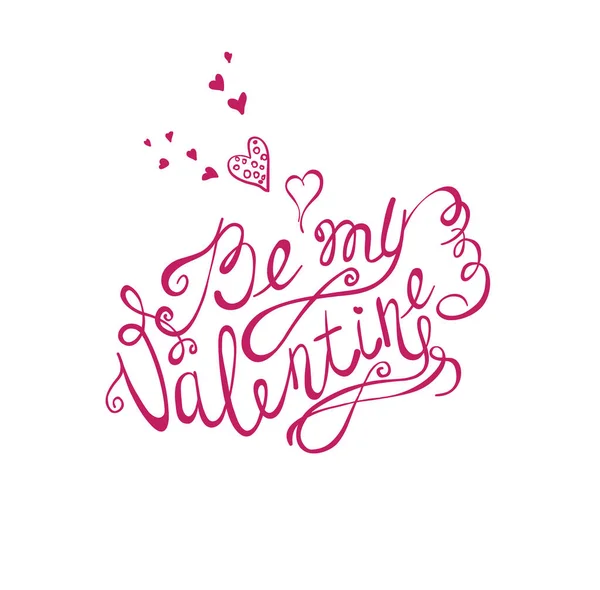 Valentines day background. Hand Drawing Vector Lettering design. — Stock Vector