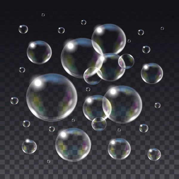 Relistic vektor, samostatný mýdlové bubliny. — Stockový vektor