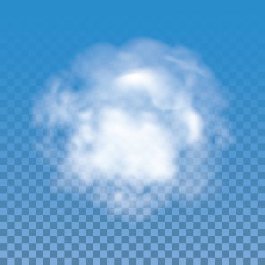 Sis, duman ve bulut şeffaf özel efekt izole.