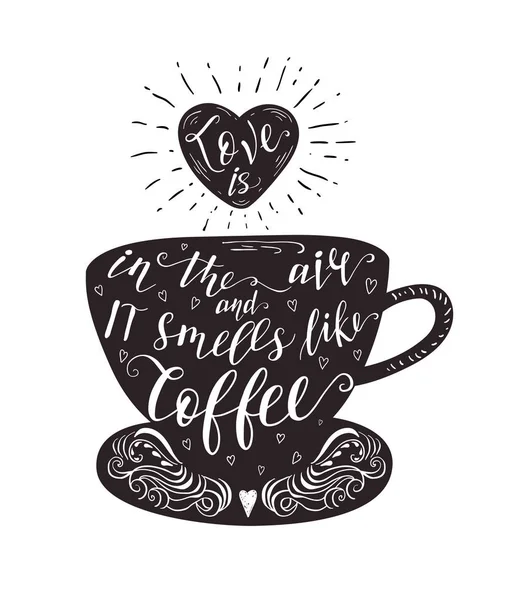 Cita en taza de café . — Vector de stock