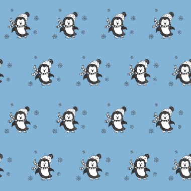 Kış seamless modeli. Hediye kağıt ve dekorasyon.