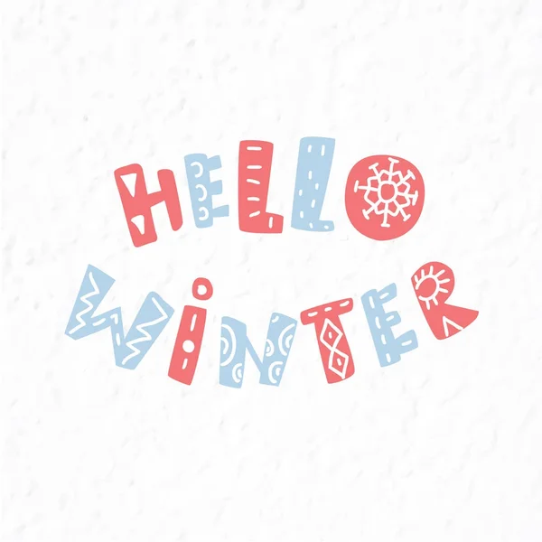 Winter offerte en zin. Hand getekend belettering — Stockvector