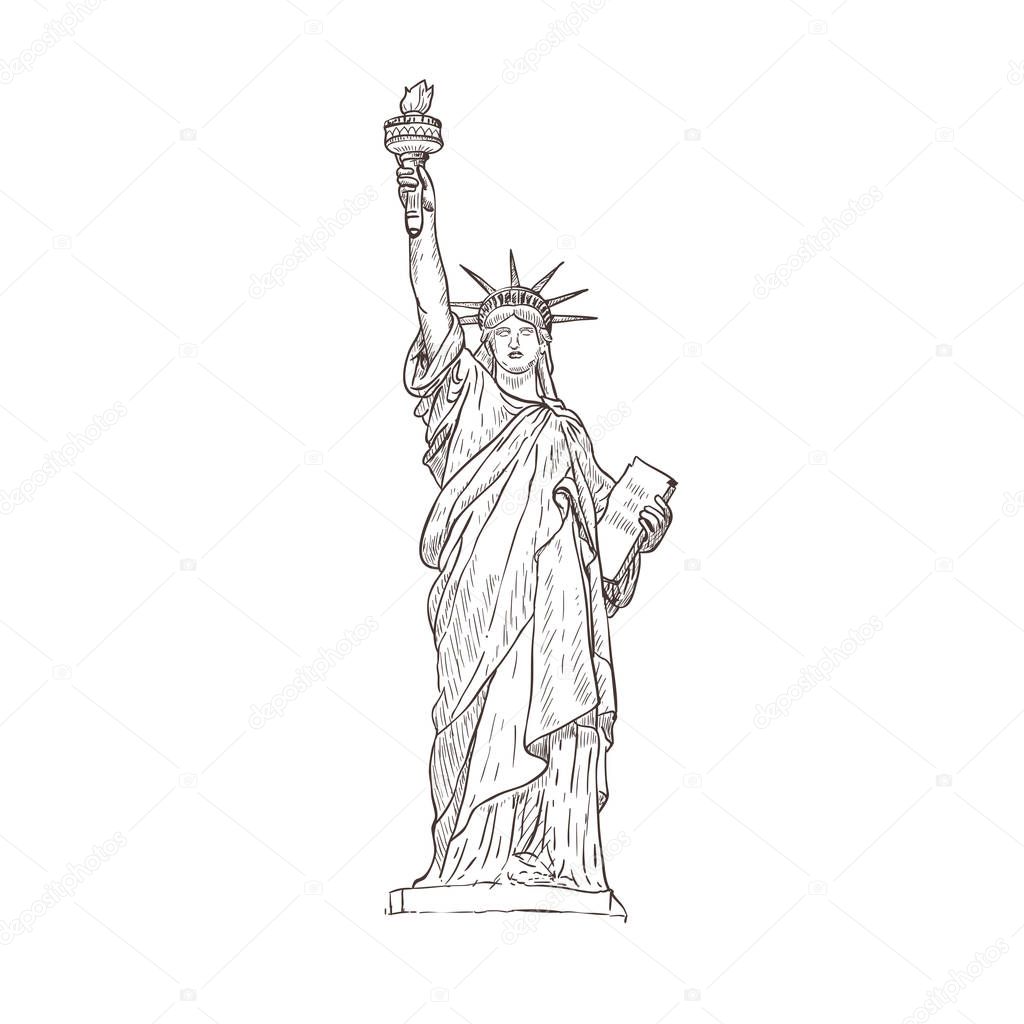 Statue of liberty, sight of America.
