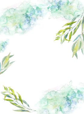 Bahar ve yaz tebrik kartı.