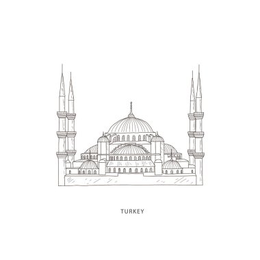Türkiye 'nin cazibesiyle seyahat illüstrasyonu