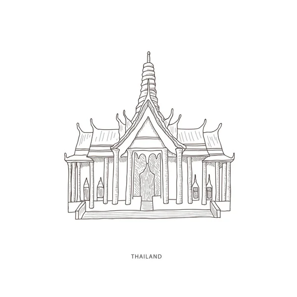 Путевые иллюстрации с привлечением Таиланда — стоковый вектор