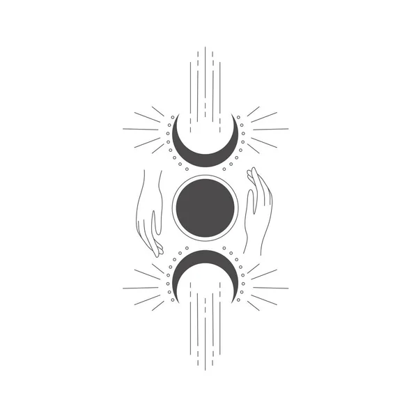 Elemento de diseño de logotipo con Luna . — Vector de stock