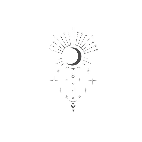 Element projektu logo z Księżycem. — Wektor stockowy