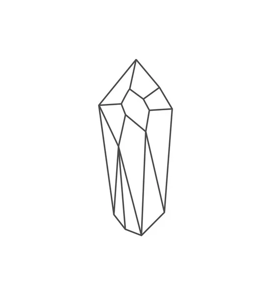 Kristallenes Designelement. Vektorillustration. — Stockvektor