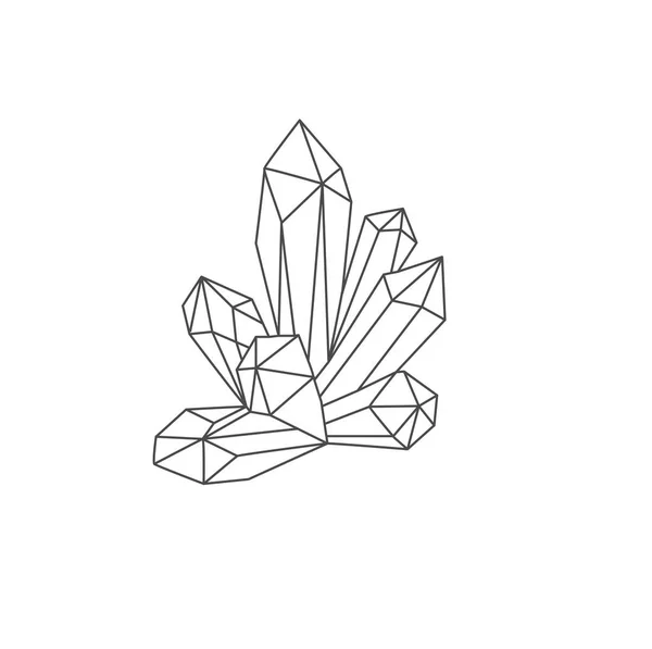 Crystal design element. Vector illustration. — Stock Vector
