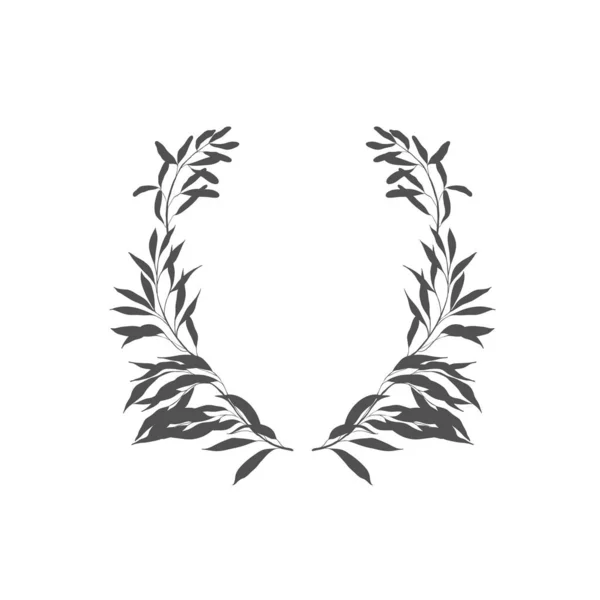 Marco Botánico Floral Monograma Frontera Vintage — Vector de stock