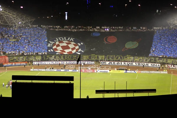 Torcida tifosi di calcio coreografia — Foto Stock