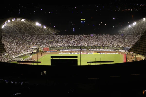 Torcida tifosi di calcio sullo stadio — Foto Stock