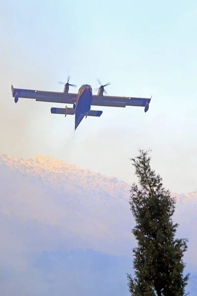 Canadair gaseando el fuego —  Fotos de Stock