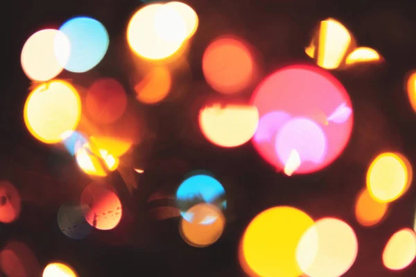 Natale multicolore bokeh.Background con luci sfocate . — Foto Stock