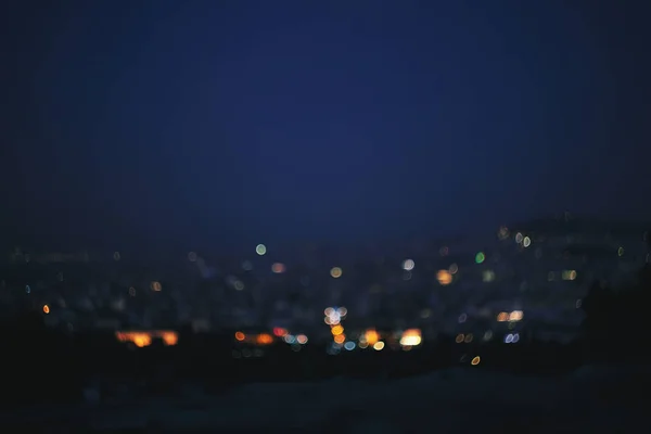 Gece Bokeh Arka Plan Şehir Doğal Gece Işık — Stok fotoğraf