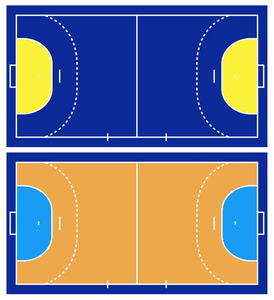 Court de handball isolé — Image vectorielle