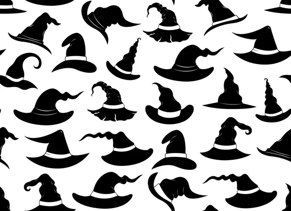 Sombreros de bruja sin costuras — Archivo Imágenes Vectoriales