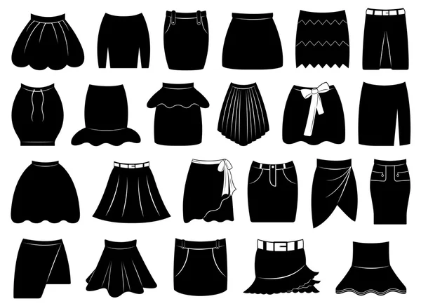 Set of different skirts — Stock Vector