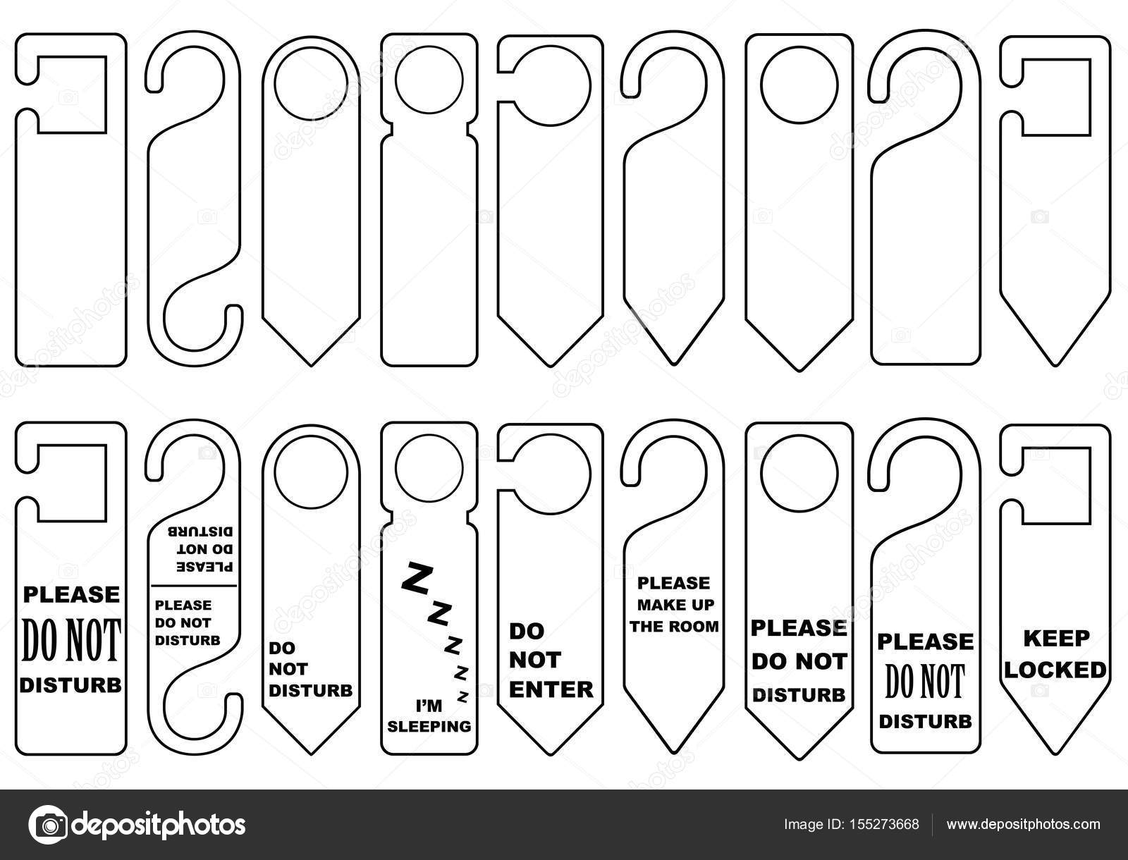 Set Of Different Door Knob Hangers Stock Vector C Dece11