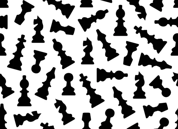 Nahtlose Schachfiguren Hintergrund — Stockvektor