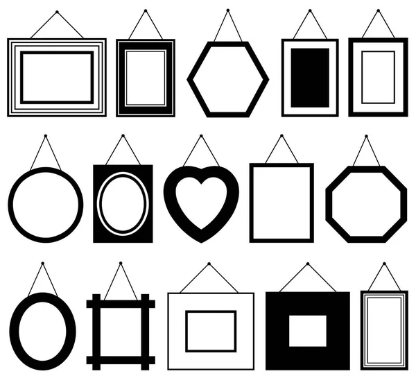Conjunto de diferentes marcos de imagen — Vector de stock