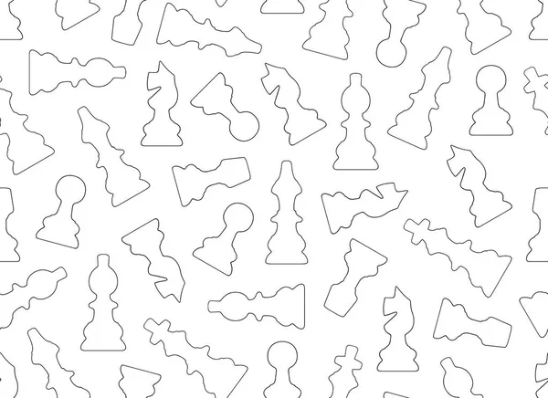 无缝的象棋棋子和骰子背景 — 图库矢量图片