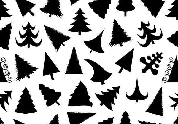 Christmas tree seamless illustration — Stock Vector