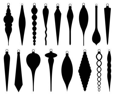 set farklı Noel süslemeleri