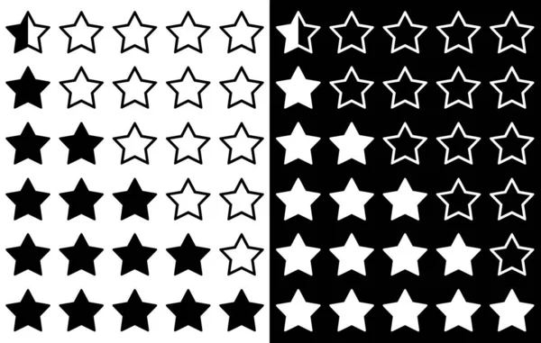 Rating Stars Illustration Isolated White — Stock Vector