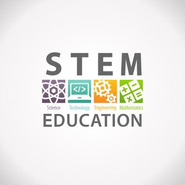 STEM Education Concept Logo. Science Technology Engineering Mathematics.  clipart