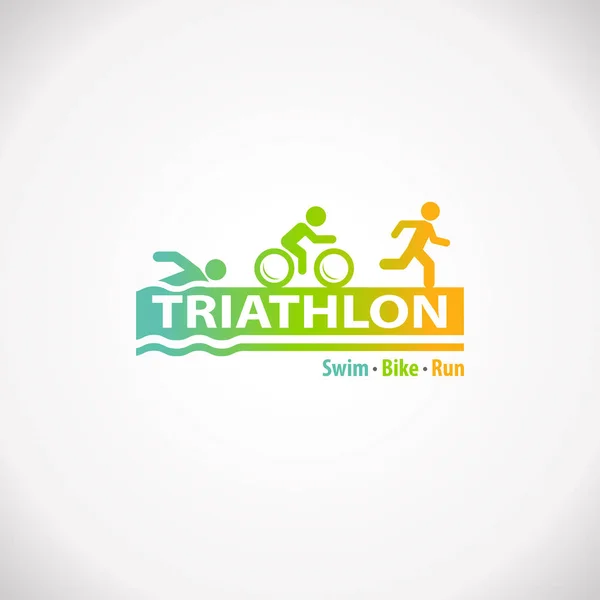 Triathlon fitness symbolikon — Stock vektor