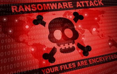 Ransomware saldırı Malware Hacker dünya arka plan etrafında
