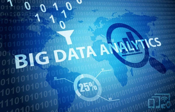 Big Data Analytics pozadí — Stock fotografie