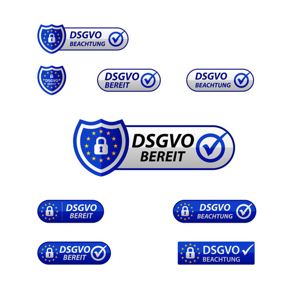 DSGVO General Data Protection Regulation  Notification web button