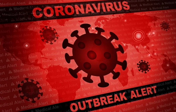 Coronavirus Covid 2019爆发警报背景 — 图库照片
