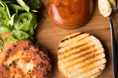 Hamburger etli yakın çekim