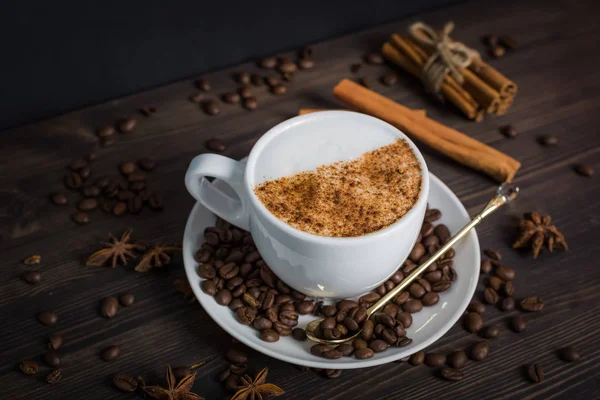 Coffee Cup Table Flat Lay Image — Stock Photo, Image