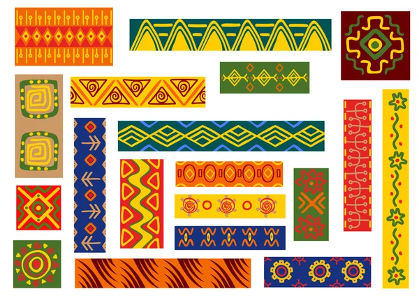 Ornamente și modele etnice africane — Vector de stoc