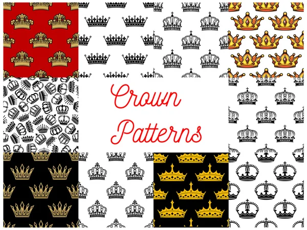 Королевские короны бесшовные узоры — стоковый вектор