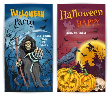 Cadılar Bayramı partisi tasarım için davetiye, afiş