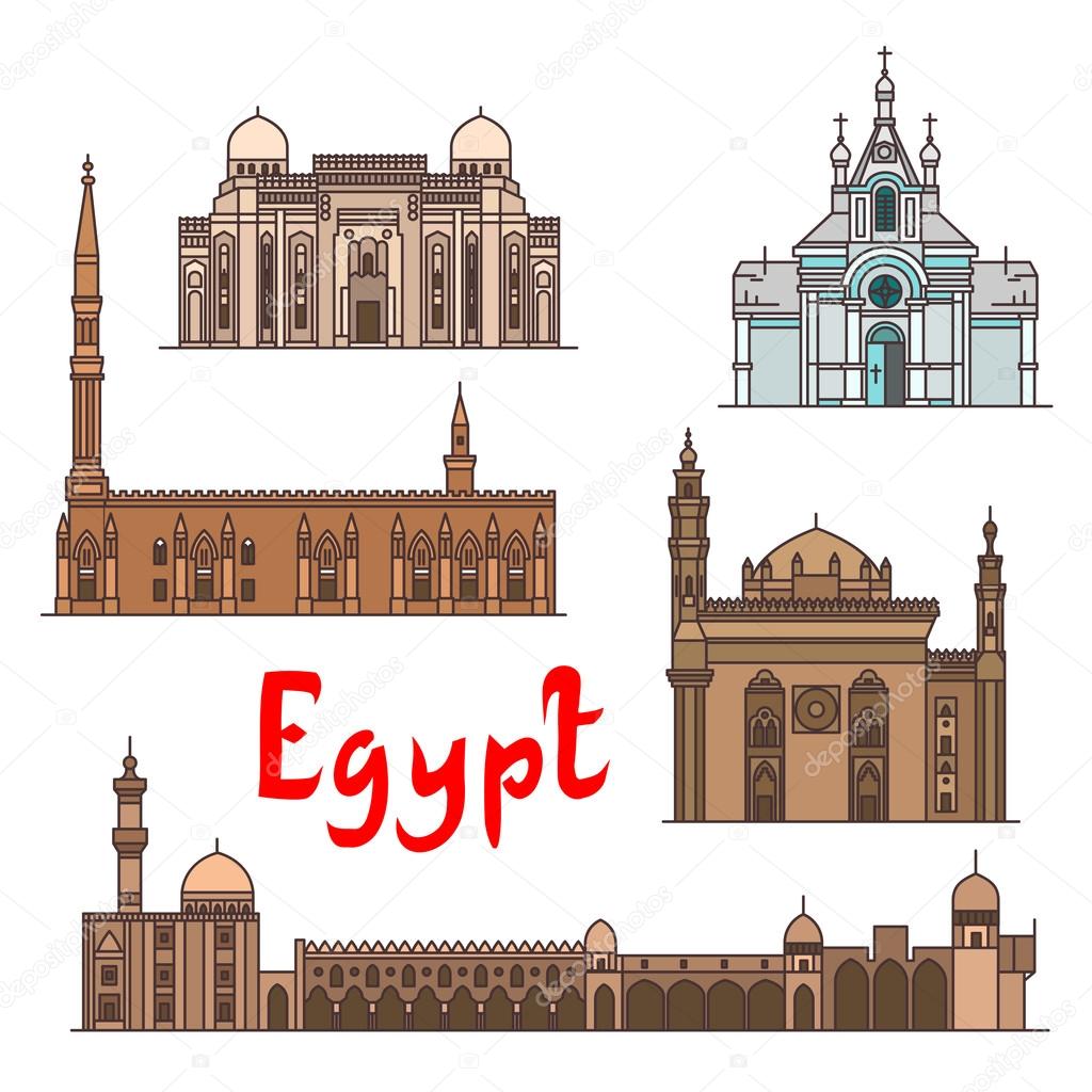 Egypt historic landmarks and sightseeings