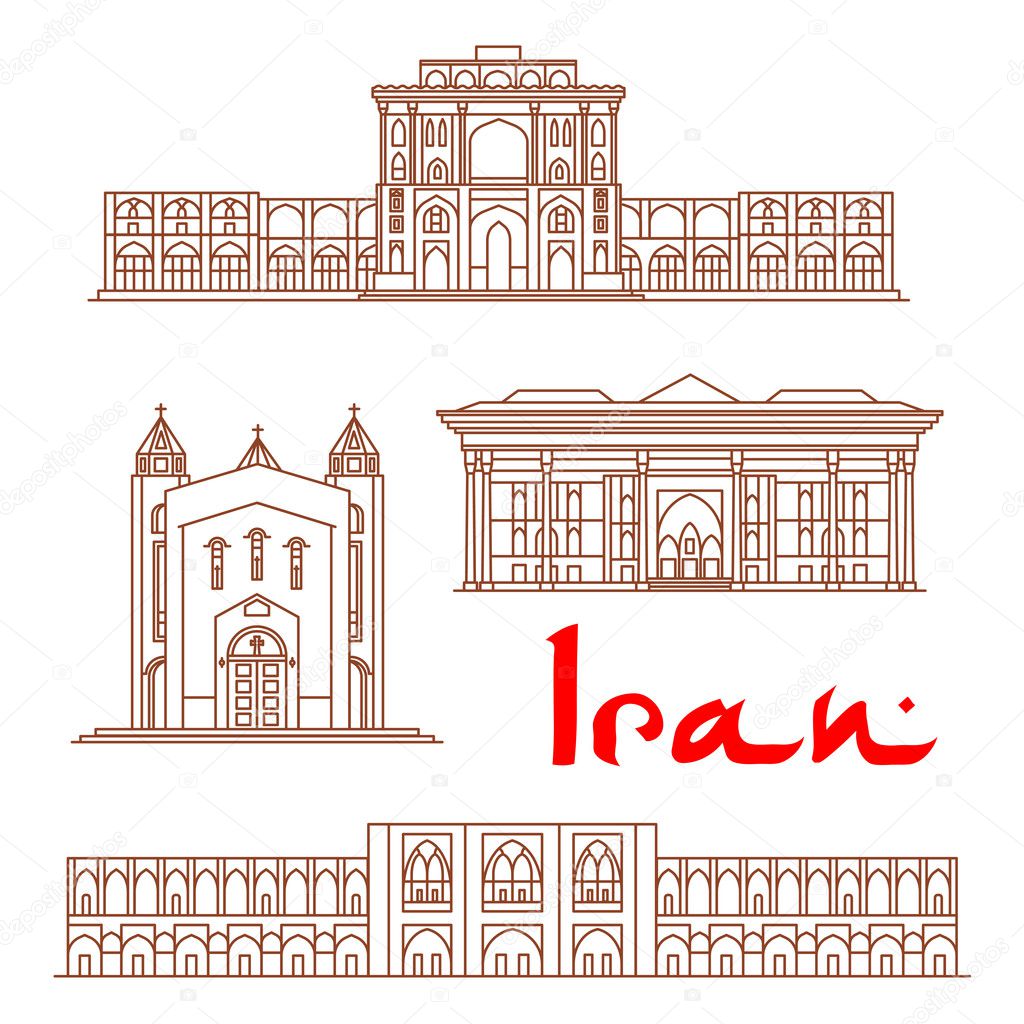 Iran architecture landmarks, sightseeing