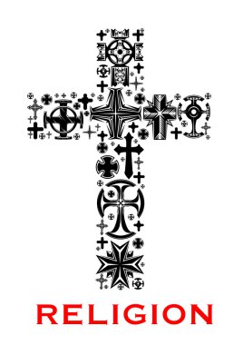 Cross Hıristiyan ve celt dini semboller ile