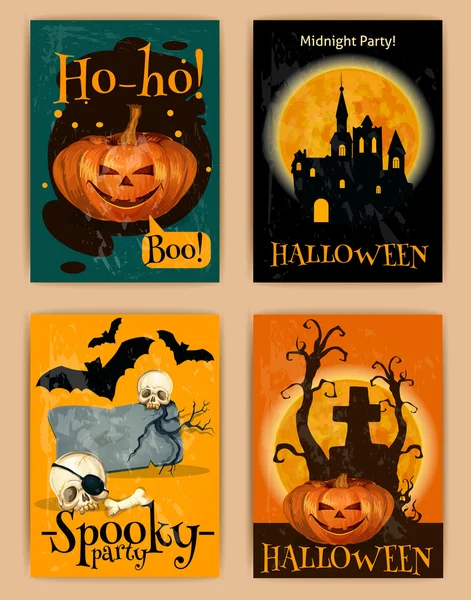 Affiches Halloween rétro — Image vectorielle