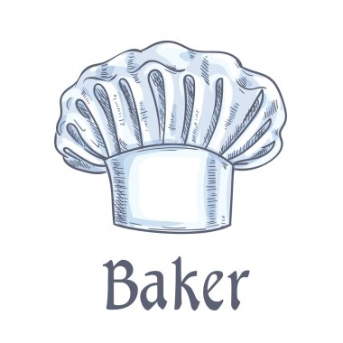 Baker şapka vektör çizim simgesi