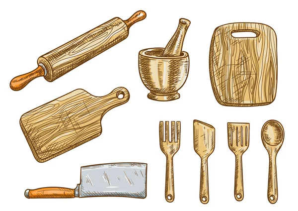 Vector kitchen tools. Kitchenware appliances — Stock Vector