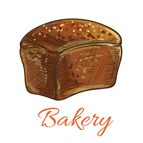 Náčrt chleba ikona pro pekárnu — Stockový vektor