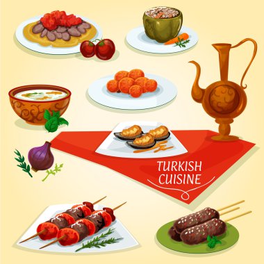 Türk mutfağı kebap et yemekleri simgesi
